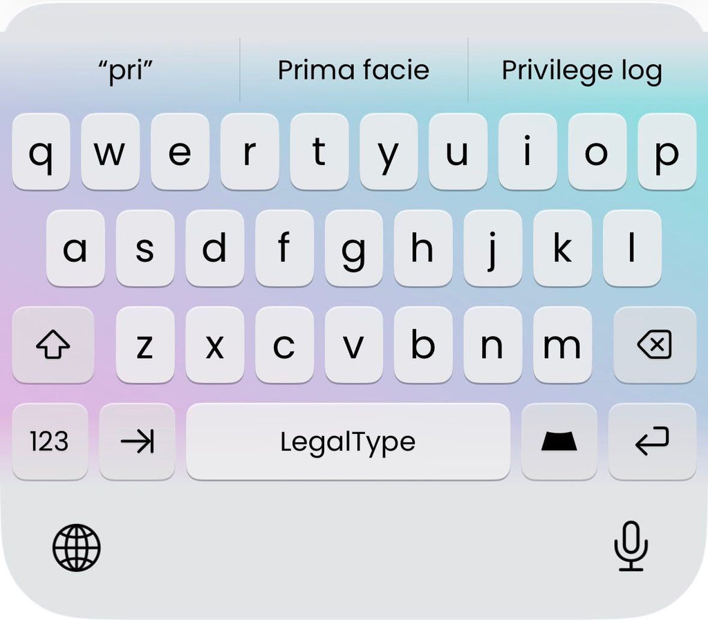 LegalType Launches Universal iOS Keyboard